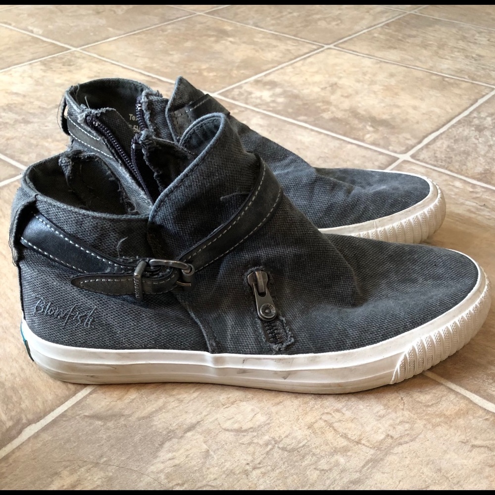 Gray sneakers